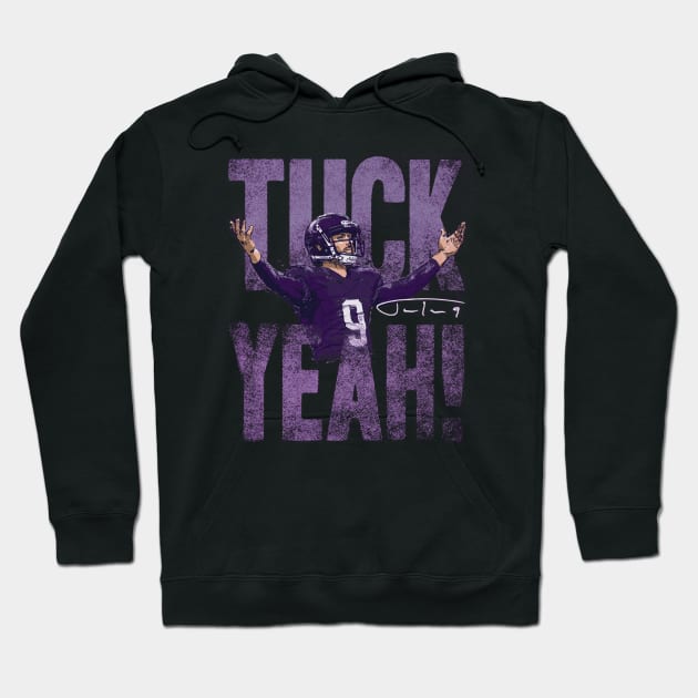 Justin Tucker Baltimore Tuck Yeah Bold Hoodie by Chunta_Design